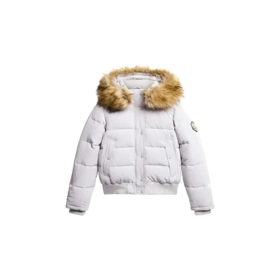 Afbeelding van Superdry Everest Hooded Winterjas, Dames, Maat: 44, Moonlight grey