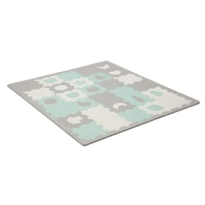 Afbeelding van Kinderkraft LUNO SHAPES Speelkleed Puzzelmat Opvouwbaar Geel