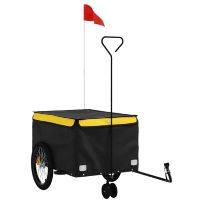 Afbeelding van Fietstrailer 45 kg ijzer zwart en geel