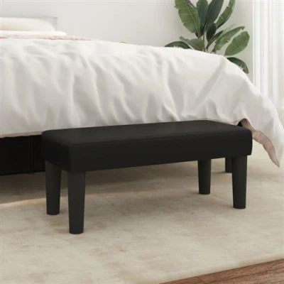 Image de vidaXL Banc Noir 70x30x30 cm Similicuir346632