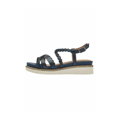 Afbeelding van Tamaris Damessandalen met sleehak, 1 28207 44, marineblauw, 40 EU, Navy Blauw, EU