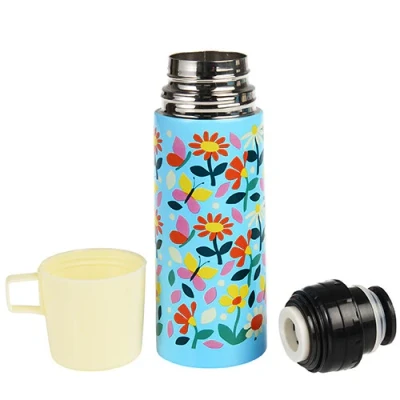 Afbeelding van Rex london rvs thermosfles met beker butterfly garden 350 ml