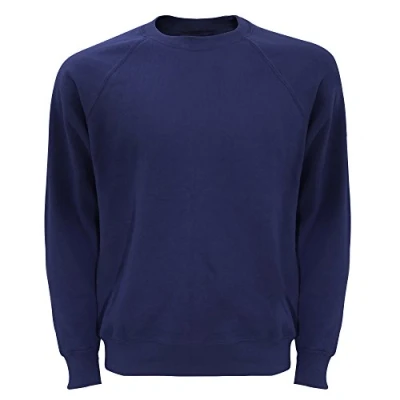Afbeelding van Fruit of the Loom heren trui Raglan trui, blauw (Dark Navy), XL