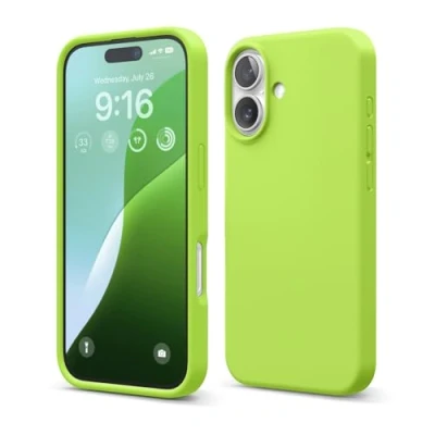 Afbeelding van elago Compatibel met iPhone hoesjes, hoogwaardige vloeibare siliconen hoes, volledige beschermhoes, schokbestendig, dunne telefoonhoes, zachte microvezelvoering