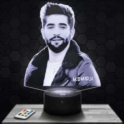 Afbeelding van nachtlampje met aanraakfunctie, zanger, Kendji.G, 3D lamp, led illusie, cadeau idee, Kerstmis, verjaardag, jongens en meisjes, nachtlamp, kinderkamer of volwassenen, TOP