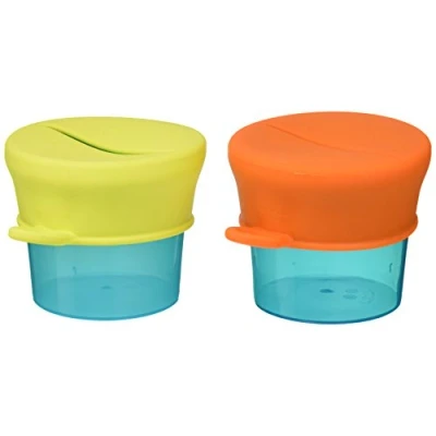 Afbeelding van tomy B11125 Snackpotten en deksel, uittrekbaar, snack B11125, kleine potten voor baby&#039;s, 2 deksels van siliconen, accessoires baby&#039;s vanaf 9 maanden