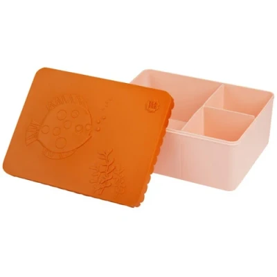 Afbeelding van Blafre lunchbox vis oranje lichtroze