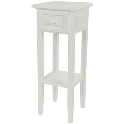 Afbeelding van MyFlair Paulownia telefoontafel, MDF, 25 x 67 cm, wit