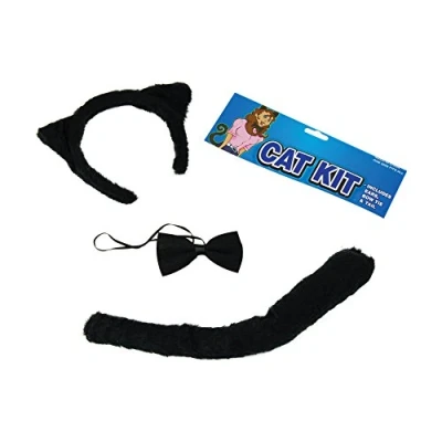 Afbeelding van Rubies verkleed set kat/poes 3 delig zwart accessoires