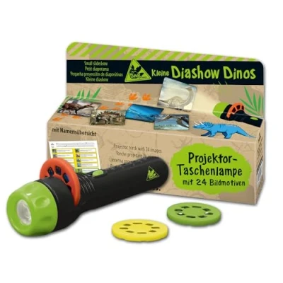 Afbeelding van Moses Projectie Zaklamp Dino&#039;s 11,7 Cm Groen/zwart 4 delig