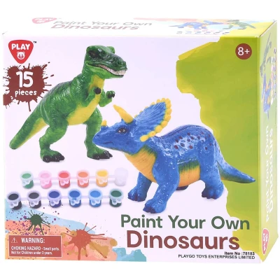 Afbeelding van Play Verf je eigen Dino&#039;s, 15dlg.
