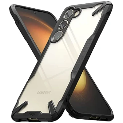 Afbeelding van Ringke Fusion X Beschermhoes compatibel met Samsung Galaxy S23 5G (2023), transparante harde achterkant versterkte schokbestendige zijschaal, zwart