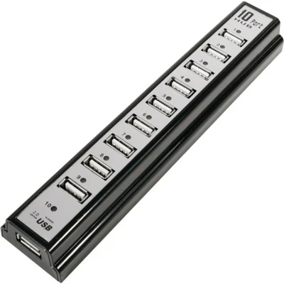 Afbeelding van LogiLink UA0096 USB 2.0 hub 10 poorten Zwart