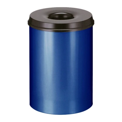 Afbeelding van Papierbak vlamdovend 30ltr blauw/zwart
