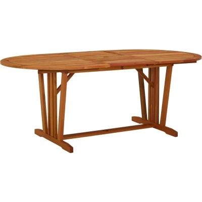 Afbeelding van Tuintafel 200X100X75 Cm Massief Eucalyptushout