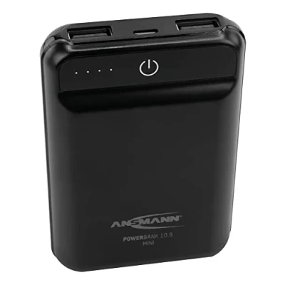 Afbeelding van Ansmann PB10.8 mini Powerbank 10000 mAh Smart IC LiPo Micro USB, USB Zwart Statusweergave