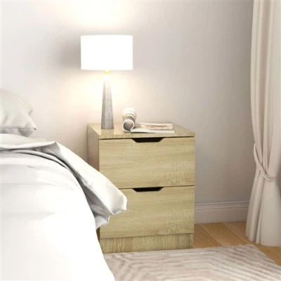 Afbeelding van vidaXL Nachtkastje 40x40x50 cm bewerkt hout sonoma eikenkleurig