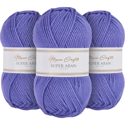 Afbeelding van Utopia Crafts Super Aran 3 bollen brei en haakgaren, 100 g (lavendelmist)