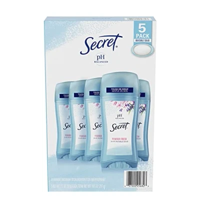 Afbeelding van Secret Invisible Solid Deodorant, Powder Fresh (2,6 oz, 5 stuks) van