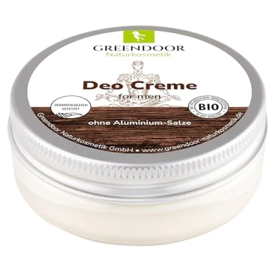 Afbeelding van GREENDOOR natuurlijke deodorantcrème voor mannen 50 ml zonder aluminium mannelijke geur veganistisch cosmetica geurremmend bio deo
