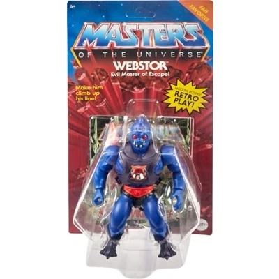 Afbeelding van Masters of the Universe Origins Webstor MOTU Master Escape verzamelfiguur, 16 gewrichten, 14 cm, met accessoires
