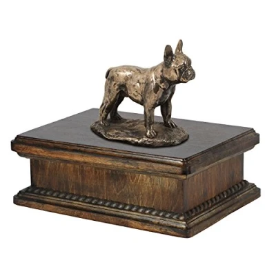 Afbeelding van Ierse Wolfhond urn hond elegante met hondenstandbeeld voor as.