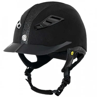 Afbeelding van Back on Track Cap EQ3 Lynx microfiber Strass Zwart 54 58