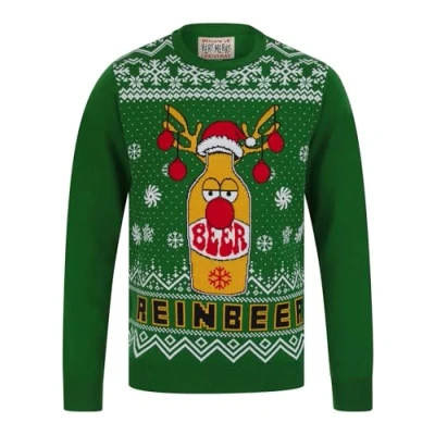 Afbeelding van Tokyo Laundry Merry Christmas kersttrui voor heren, Reinbeer groen