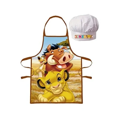 Afbeelding van Disney Simba Schort met kookmuts 3 8 jaar (53 cm)