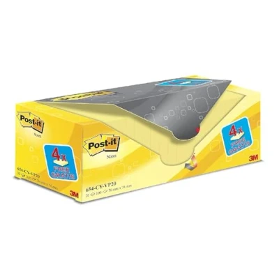 Afbeelding van Post it Notes, 100 Vel, Ft 76 X Mm, Geel, Pak Van 16 Blokken + 4 Gratis Memoblok