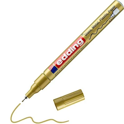 Afbeelding van Viltstift edding 780 lakmarker rond 0.8mm goud blister à 1 stuk