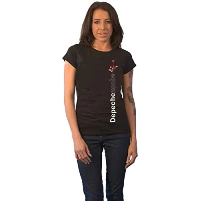 Afbeelding van Depeche Mode Violator Side Rose Dames T shirt L Zwart