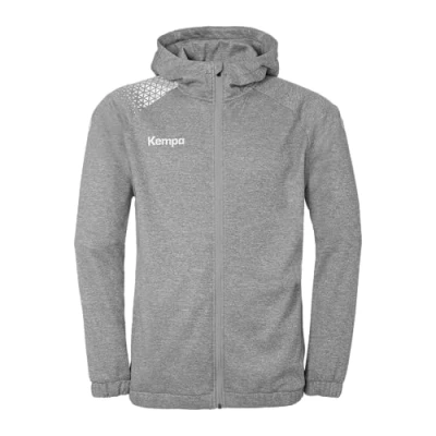 Afbeelding van Kempa Ambition 28 Sweater met rits, Maat: XXL, Dark grau melange weiß