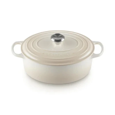 Afbeelding van Le Creuset Gietijzeren Ovale Braadpan In Meringue 29cm 4,7l