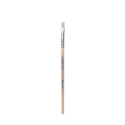 Image de Pelikan pinceau à soies 613 f, taille 4, manche en bois non laqué, court (721399)