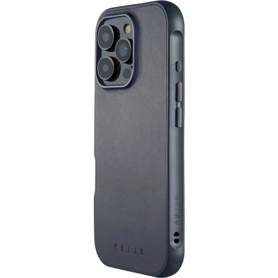 Afbeelding van MUJJO Leather Shield Case iPhone 16 Pro blauw CL 053 SB