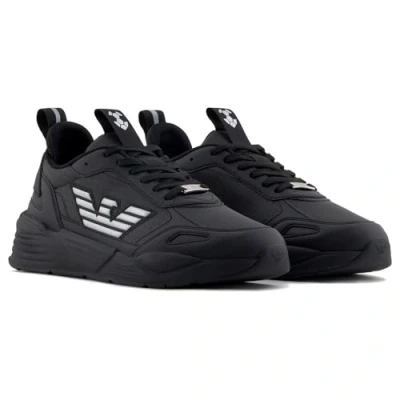Afbeelding van EA7 Emporio Armani Unisex Sneakers laag, Maat: 39 1/3, Triple black/silver Hoogwaardig imitatieleer