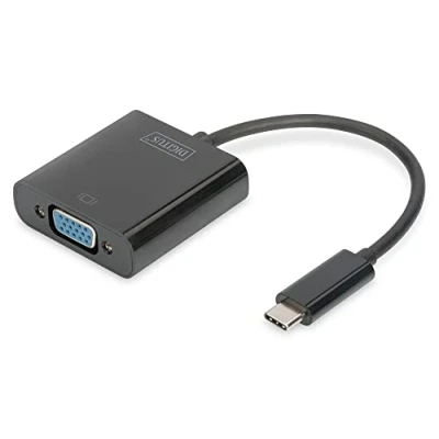 Afbeelding van Digitus DA 70853 USB / VGA Adapter [1x C stekker 1x bus] Zwart 15.00 cm