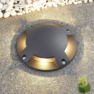 Afbeelding van Lindby LED buitenlamp 3lichts aluminium, kunststof H: 5.5 cm donkergrijs Inclusief lichtbronnen