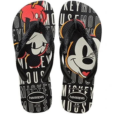 Afbeelding van Havaianas Disney Uniseks flipflops, wit, zwart, zwart.