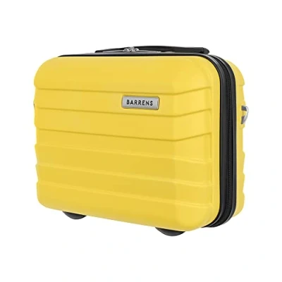 Afbeelding van BARRENS Trolleykoffer, handbagage, reiskoffer, rolkoffer, harde koffer, cabinekoffer, reiskoffer met wielen, bagage, handkoffer, 55 x 40 20 cm (bordeaux), Geel., Kofferset