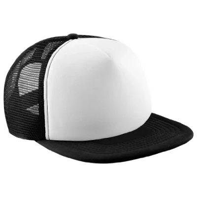 Afbeelding van Beechfield Platte pet voor heren, Zwart/Wit