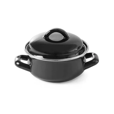 Afbeelding van Hendi Soep Sauspan Zwart 135x60 Mm Emaille 0,6 L Diameter 13,5cm 625705 Horeca &amp; Professioneel