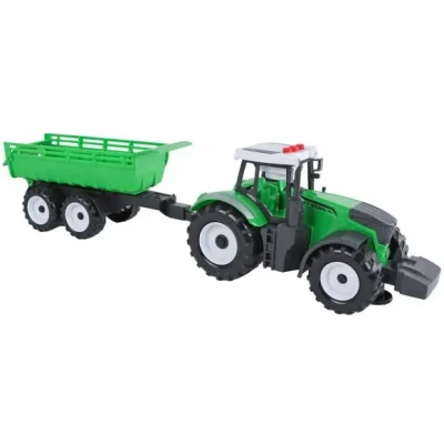 Afbeelding van 2 Play Tractor met Aanhanger en Kiepfunctie Licht Geluid