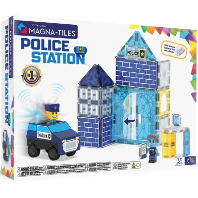 Afbeelding van Magna tiles magnetische tegels police station 35st