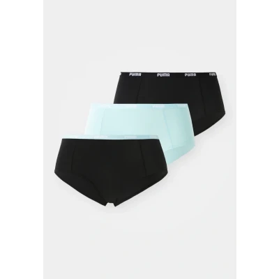 Afbeelding van Puma MINI Short 3 PACK Onderbroeken, Dames, Maat: Small, Mint/black