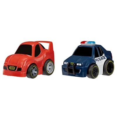Afbeelding van Little Tikes Mijn eerste Crazy Fast auto&#039;s set van 2 High Speed Pursuit politievoertuigen met terugslag 15 m rijden realistisch model stimuleert de fantasie vanaf jaar
