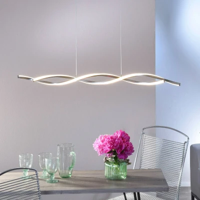Afbeelding van Paul Neuhaus Polina LED hanglamp, zilver, metaal, dimbaar