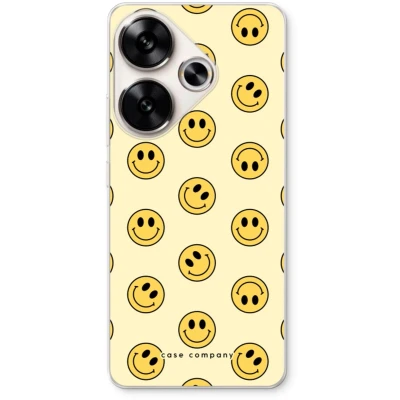 Afbeelding van Case Company® hoesje geschikt voor Xiaomi Poco F6 Smiley N2 Soft Cover Telefoonhoesje Bescherming aan alle Kanten en Schermrand