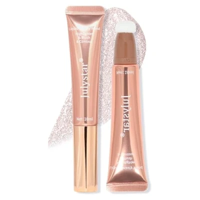 Afbeelding van INTEROOKIE Vloeibare blush stick, ultra glanzende matte finish, parelmoer glans (01 # *10 ml)